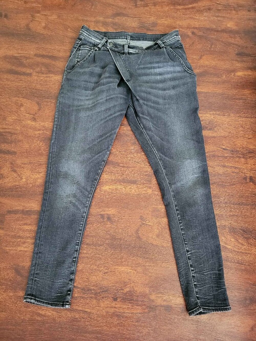 R13 Jeans Women’s 28 Crossover Black Denim Wash Punk Rock Grunge